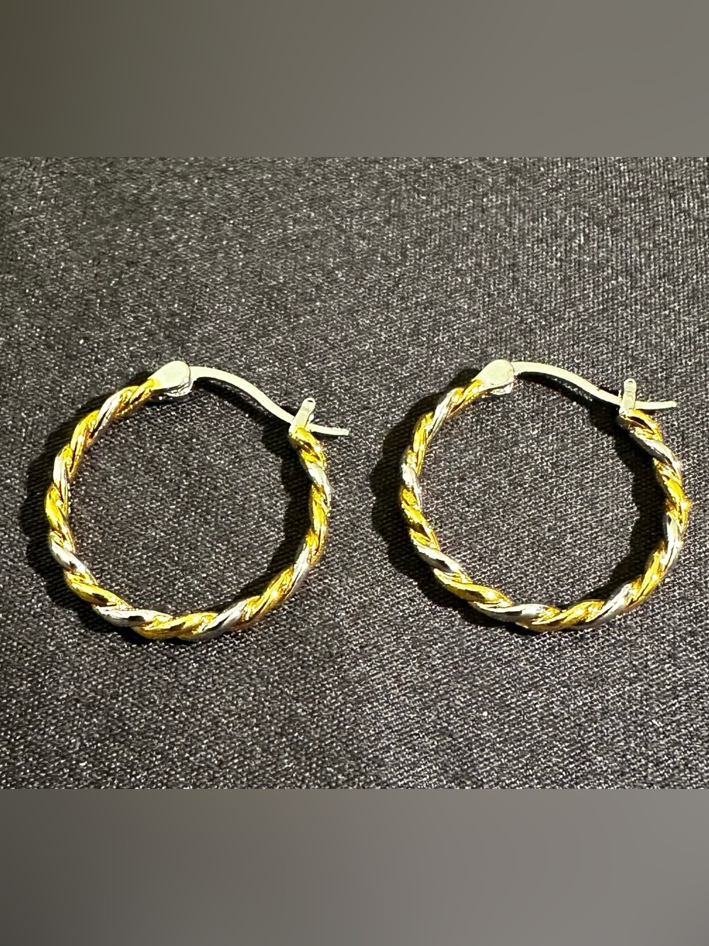 Gold & Silver Twisted Hoop Earrings - Women's Jewelry